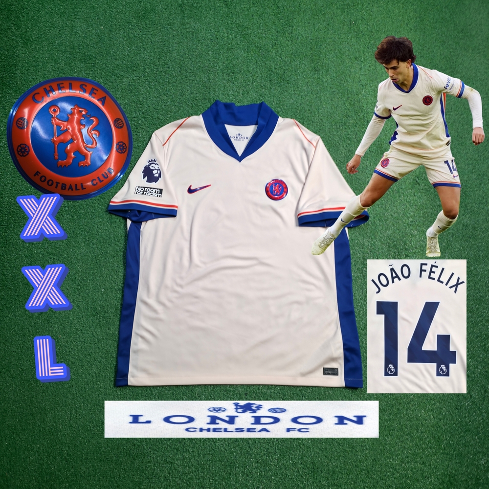 Nike Chelsea FC Joao Felix #14 2024/2025 Away Jersey EPL Patch Rare XXL
